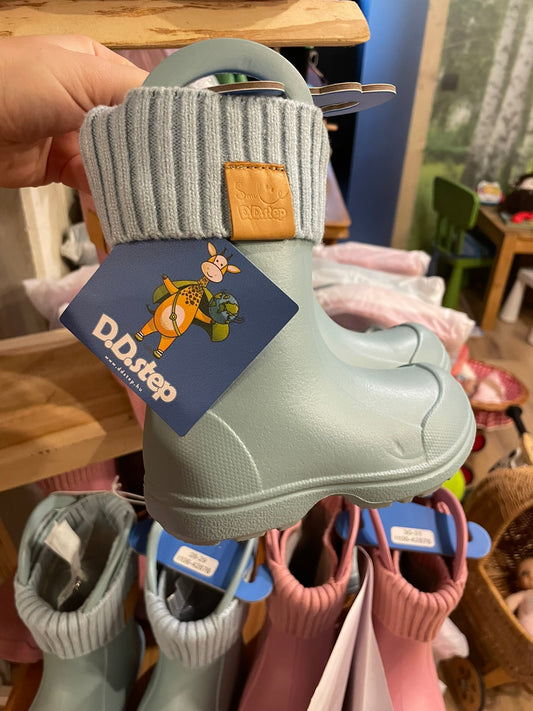 D.D.Step Kinder Gummistiefel mit Fleece-Socke