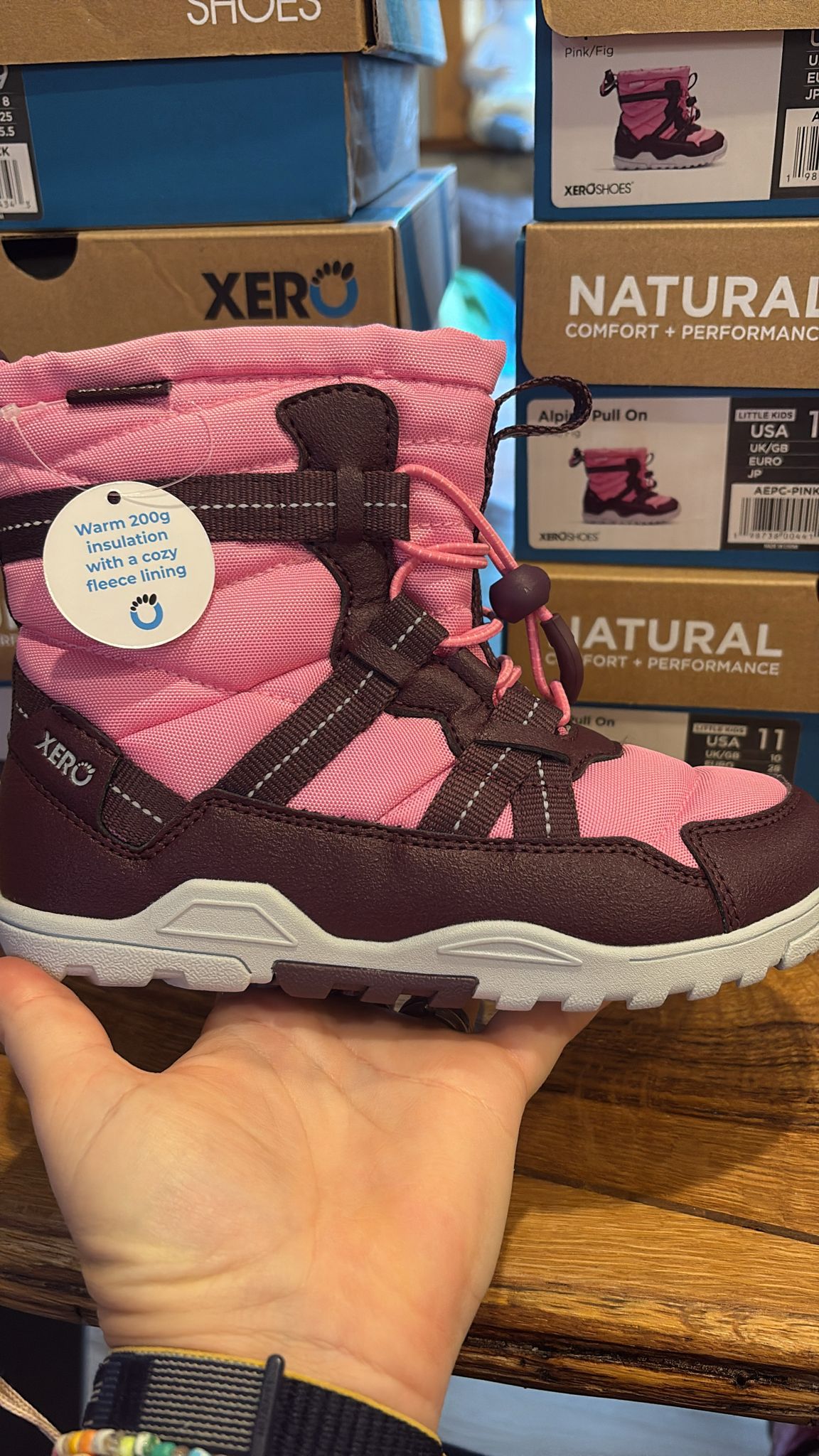 Xero Alpine pull on Kids Barfußschuh Winterstiefel