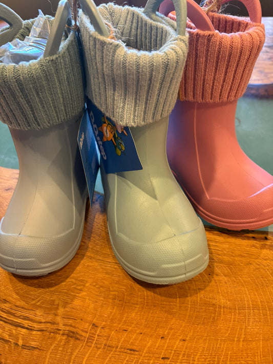 D.D.Step Kinder Gummistiefel mit Fleece-Socke – wasserdicht