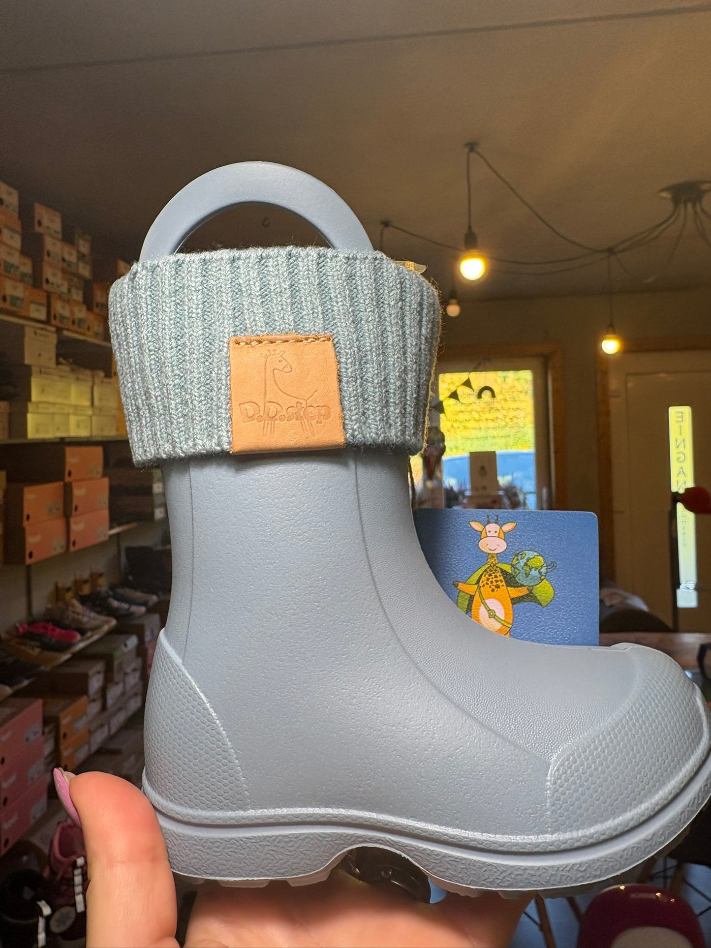 D.D.Step Kinder Gummistiefel mit Fleece-Socke