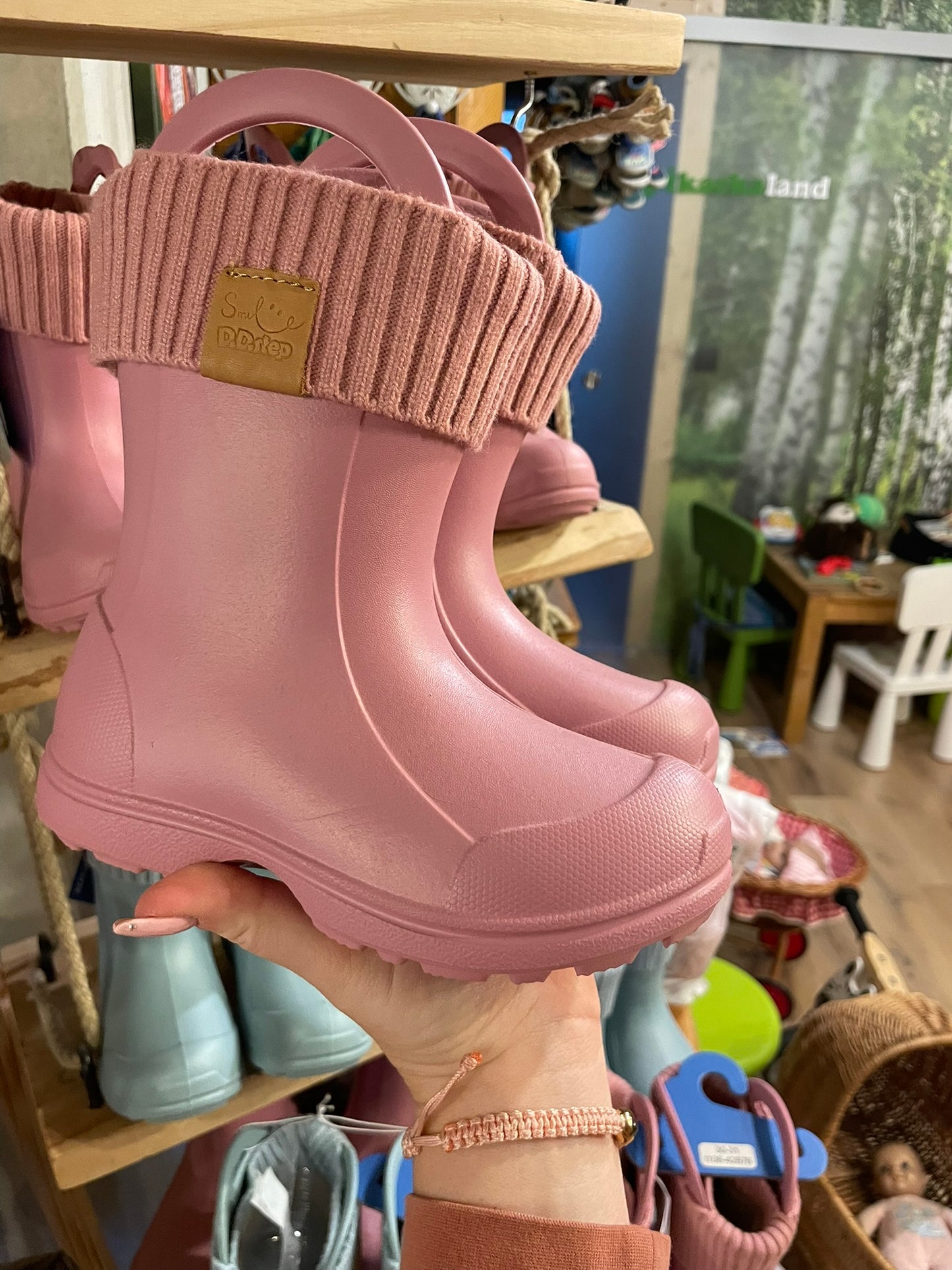 D.D.Step Kinder Gummistiefel mit Fleece-Socke