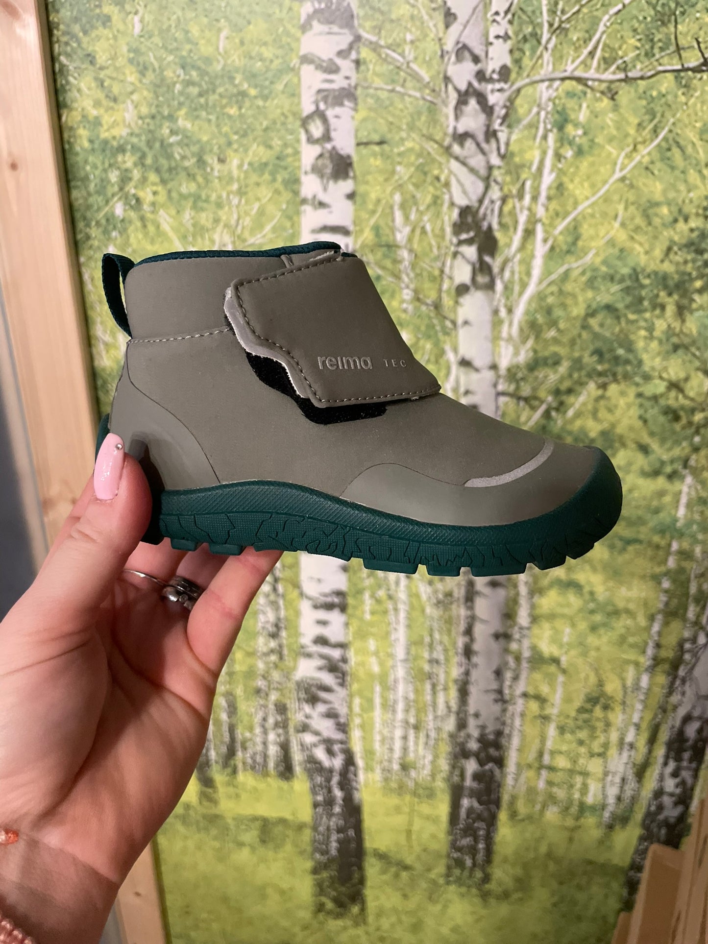 Reima Tex Hyppii Mid Cut Barfuß Schuhe (Grün/Grau)