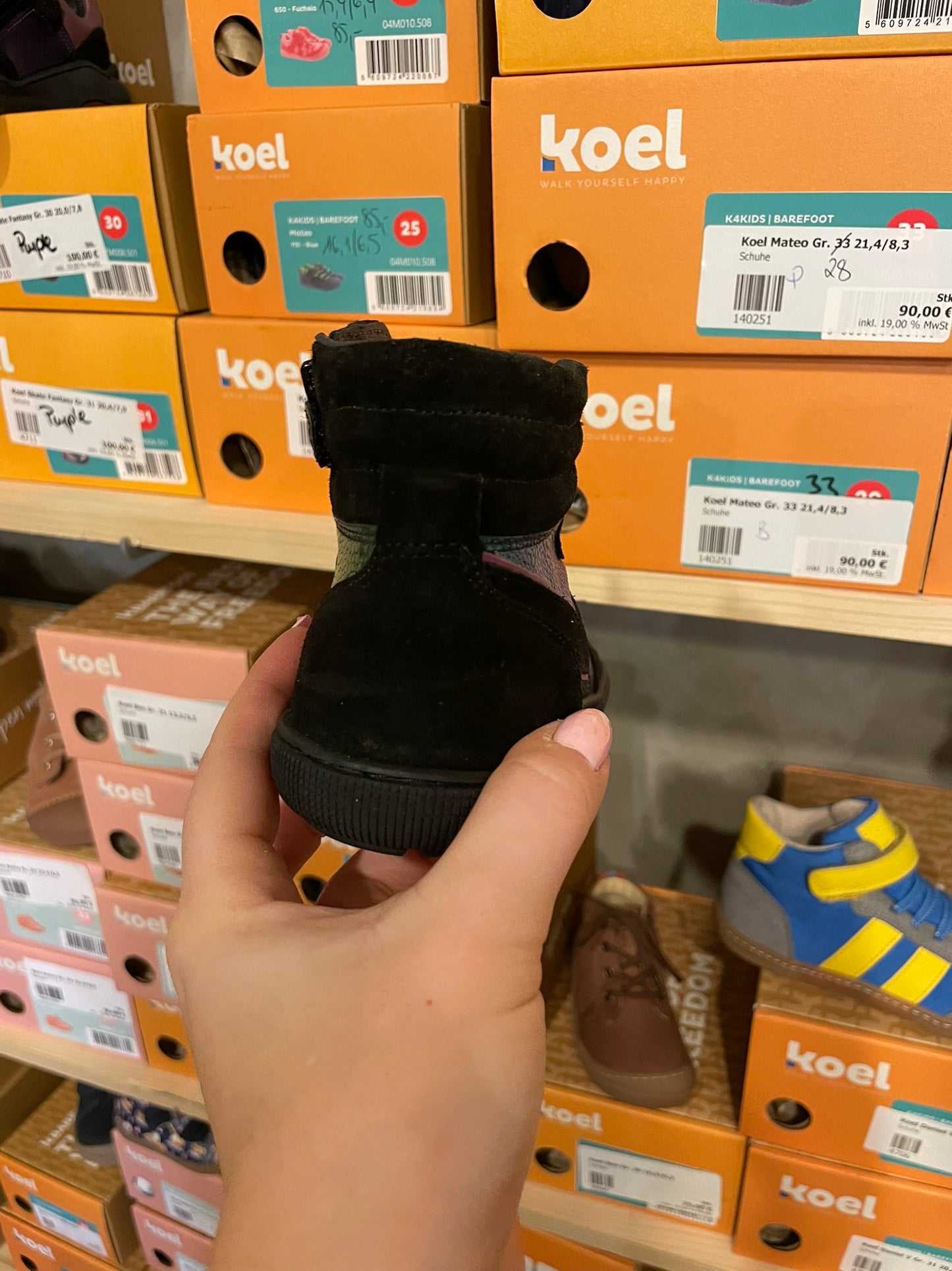 Koel Danish Nappa Barfuß High-Top Sneaker Kinder