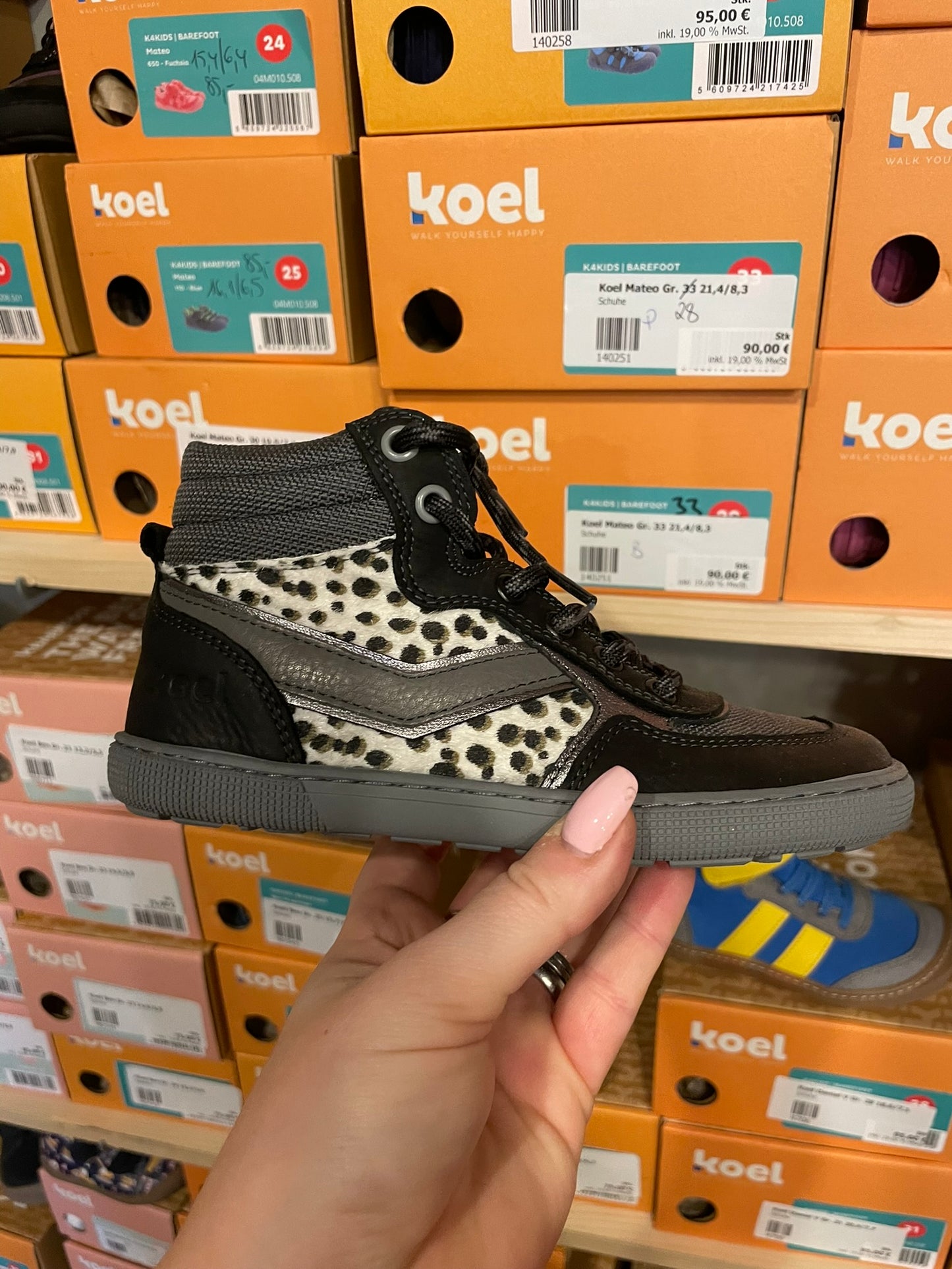 Koel Danish Nappa Barfuß High-Top Sneaker Kinder