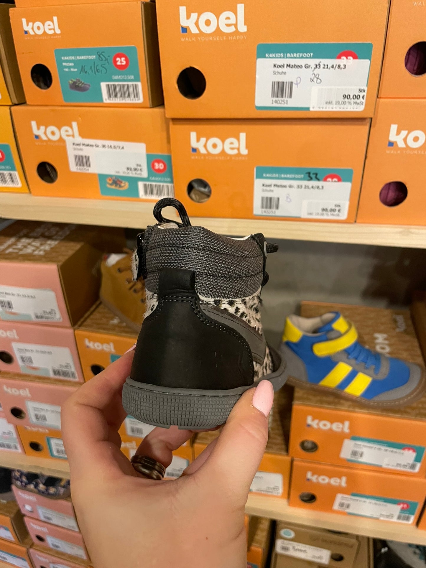 Koel Danish Nappa Barfuß High-Top Sneaker Kinder