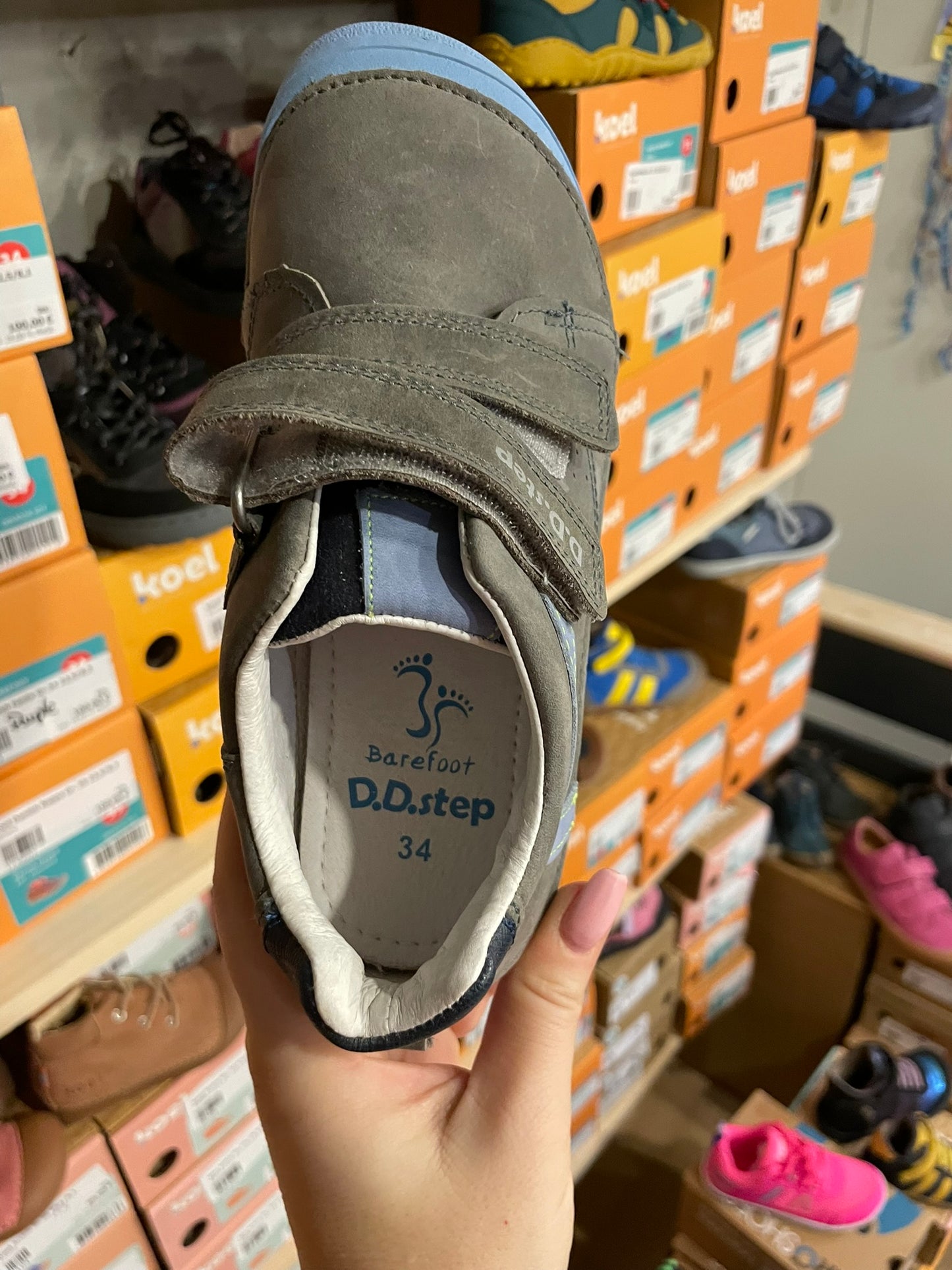 D.D. Step Blaugrau Barfuß Sneaker