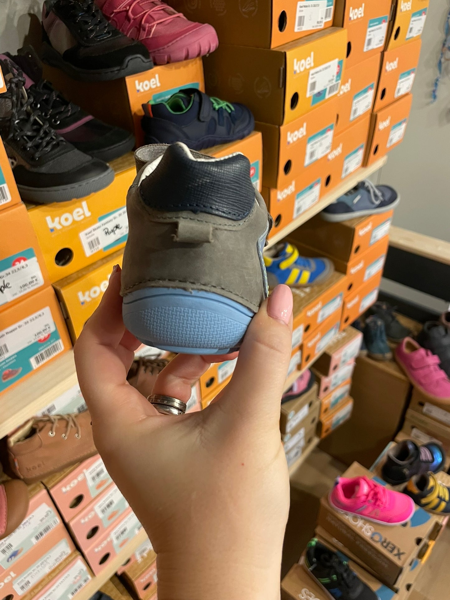 D.D. Step Blaugrau Barfuß Sneaker