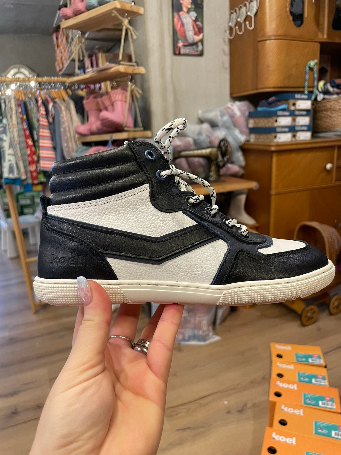 Koel Danish Nappa Barfuß High-Top Sneaker Kinder