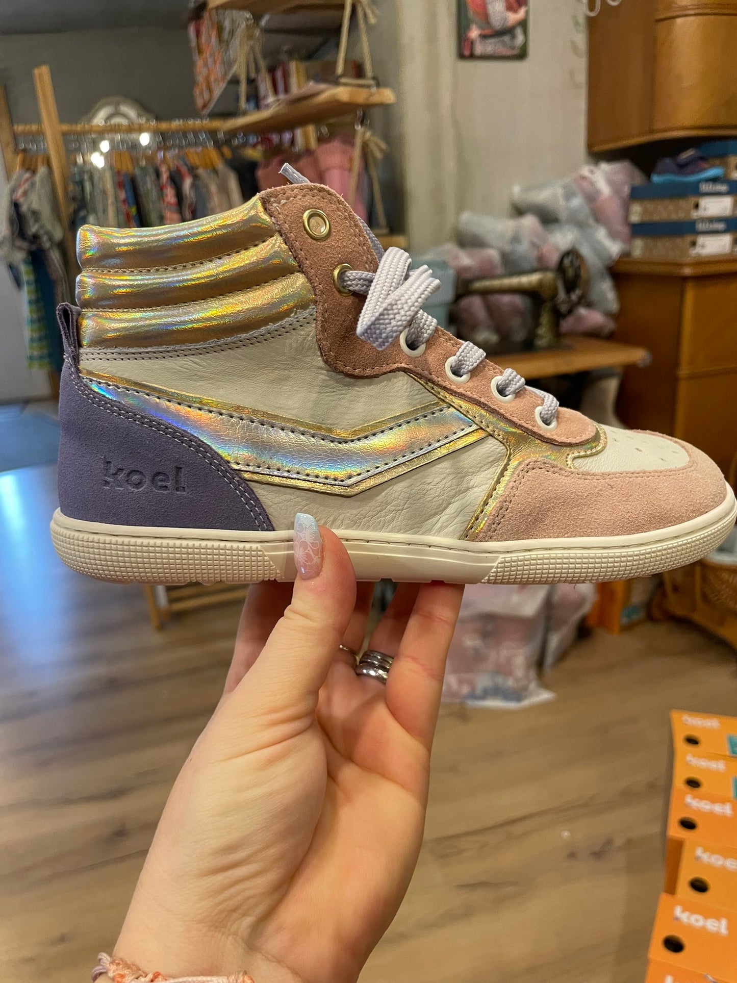 Koel Danish Nappa Barfuß High-Top Sneaker Kinder