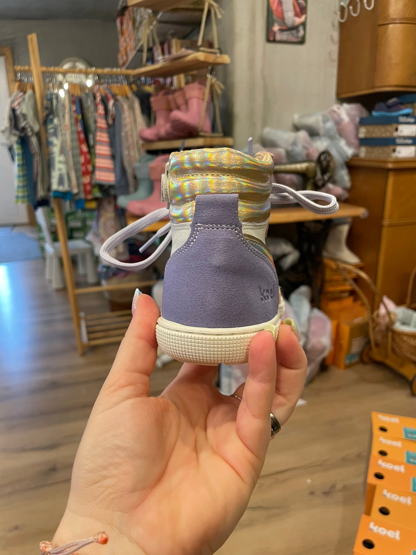 Koel Danish Nappa Barfuß High-Top Sneaker Kinder