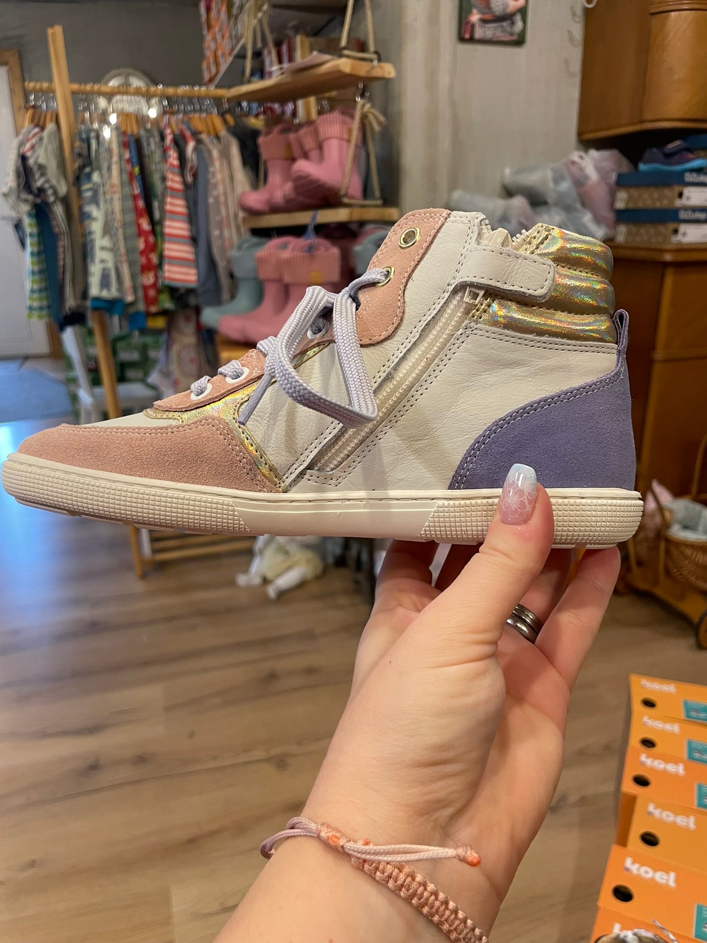 Koel Danish Nappa Barfuß High-Top Sneaker Kinder