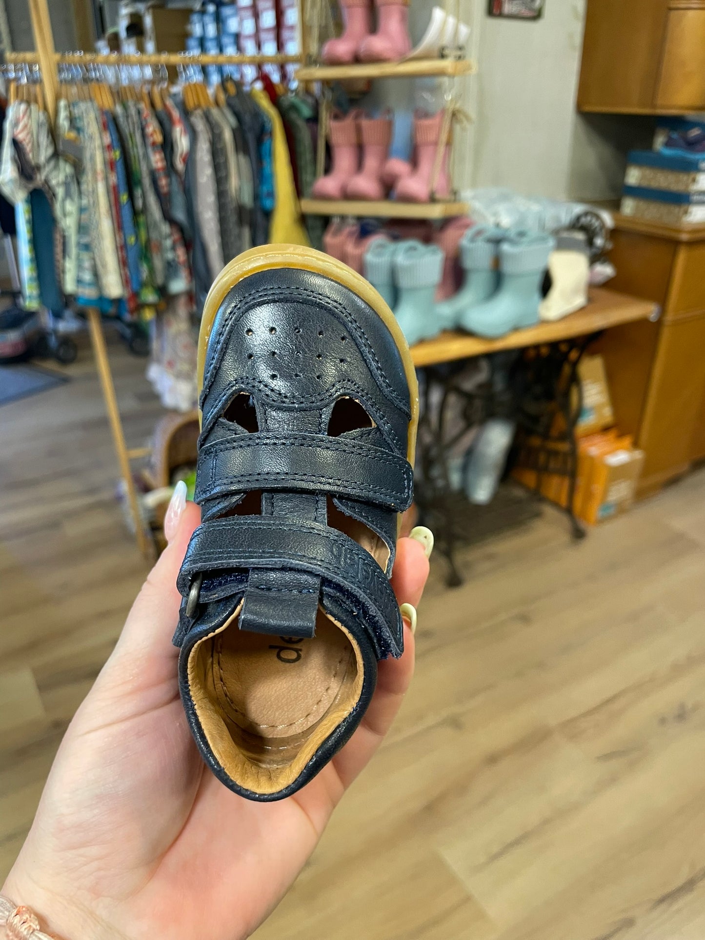 Develab Navy Nappa Barfußsandale - Barfußschuh