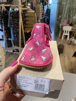 Beda Slim Kinder Hausschuhe BFN 170020/W UNICORN